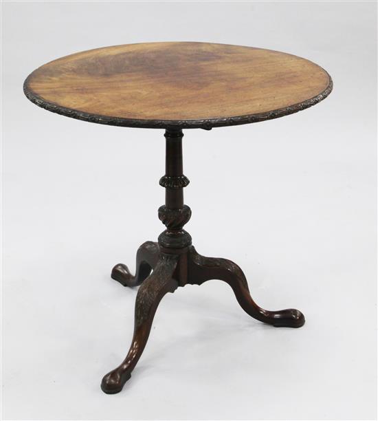 A fine George III mahogany tea table, H.2ft 4in. W.2ft 5in.